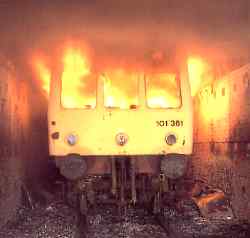 A class 101 DMU meets its end